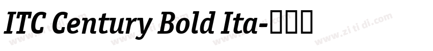 ITC Century Bold Ita字体转换